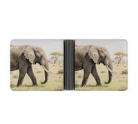 KOAYUBFC Slim Wallet Compact Bifold Wallet Walking on The Grassland Leather Wallets，Minimalist Wallets for Men with Credit Card Holder Leather Coin Slot ID Window Unisex