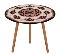 KOAYUBFC Table Cover Round, Round Table Cover Waterproof, Elastic Edge Seawater And River Cliffs Tablecloth, Waterproof Oxford Cloth 100-130CM