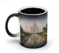 KOAYUBFC Taj Mahal Gardens Magic Color Changing Coffee Mug, 11 Oz Ceramic Cup with Handle, Heat Sensitive Heat Changing Mug Temperature Changing Mugs for Office Home, Personalized Gift