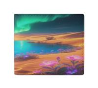 KOAYUBFC Wallet for Men Credit Card Holder for Women Slim Wallet Desert Oasis Bifold Wallet with Id Window