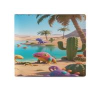 KOAYUBFC Wallet for Men Credit Card Holder for Women Slim Wallet Desert Oasis Bifold Wallet with Id Window