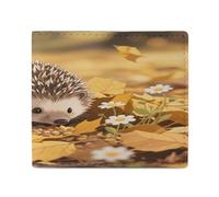 KOAYUBFC Wallet for Men Credit Card Holder for Women Slim Wallet Hedgehog Bifold Wallet with Id Window