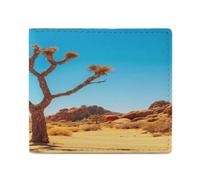 KOAYUBFC Wallet for Men Credit Card Holder for Women Slim Wallet Joshua Tree National Park Bifold Wallet with Id Window