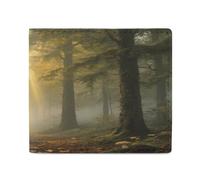 KOAYUBFC Wallet for Men Credit Card Holder for Women Slim Wallet Mysterious Primeval Forest Bifold Wallet with Id Window
