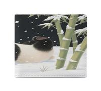 KOAYUBFC Wallet for Men Credit Card Holder for Women Slim Wallet Playing Giant Panda Bifold Wallet with Id Window