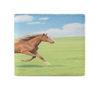 KOAYUBFC Wallet for Men Credit Card Holder for Women Slim Wallet The Galloping Horse Bifold Wallet with Id Window