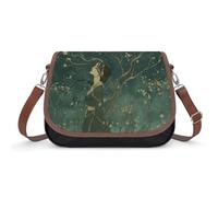 KOAYUBFC Wearing A Green Dress Crossbody Bags for Women Removable Straps And Zipper Closure Leather Shoulder Bags Womens Handbags Clutch Purse