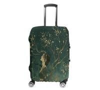 KOAYUBFC Wearing A Green Dress Luggage Cover TSA Approved Suitcase Covers for Luggage Elastic Washable Suit Case Covers Anti-Scratch Travel Luggages Sleeve Suitcase Protector Fits