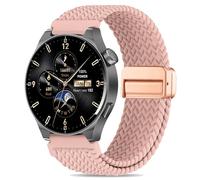 Koazon Braided Stretchy Nylon Magnetic Clasp Watch Band Compatible with Tozo S5/S6/S3 Smartwatch,Sport Loop Soft Elastic Adjustable Quick Release Strap for CMF Watch Pro/Pro 2 Women Men