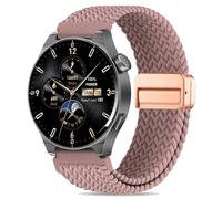 Koazon Braided Stretchy Nylon Magnetic Clasp Watch Band Compatible with Tozo S5/S6/S3 Smartwatch,Sport Loop Soft Elastic Adjustable Quick Release Strap for CMF Watch Pro/Pro 2 Women Men