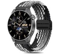 Koazon Braided Stretchy Nylon Magnetic Clasp Watch Band Compatible with Tozo S5/S6/S3 Smartwatch,Sport Loop Soft Elastic Adjustable Quick Release Strap for CMF Watch Pro/Pro 2 Women Men