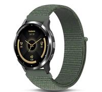 Koazon Hook and Loop Nylon Watchband Compatible with Garmin Venu 3s/2s/Forerunner265s/255s,18mm Soft Elastic Lightweiht Sport Adjustable Replacement Strap for Garmin Vivoactive 4S Women Men, Pine