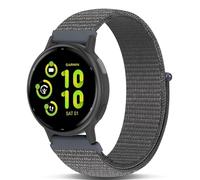 Koazon Hook and Loop Nylon Watchband Compatible with Garmin Vivoactive 5/6/3,20mm Soft Elastic Lightweiht Sport Adjustable Replacement Strap for Garmin Forerunner 165/55/245/Venu Sq 2 Women Men, Mouse