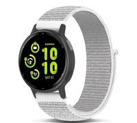 Koazon Hook and Loop Nylon Watchband Compatible with Garmin Vivoactive 5/6/3,20mm Soft Elastic Lightweiht Sport Adjustable Replacement Strap for Garmin Forerunner 165/55/245/Venu Sq 2 Women Men, Light