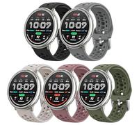 Koazon Watch Bands Compatible with Amazfit Active 2/Active/Active 2 Square,5 Pack 20mm Soft Silicone Replacement Sport Strap for Amazfit GTS 4/3/2/GTR mini/Bip 3 Pro/3/Bip U Pro