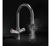 Koba Chrome 4 In 1 Swan Neck Pull Out Spout Boiling Tap Includes Hot Water Tank And Filtration Kit