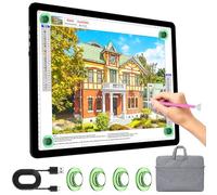 KOBAIBAN A4 LED Light Tablet with Storage Bag, Magnetic Diamond Painting Light Board with Side Physical Buttons, 3 Color Modes & 6-Level Adjustable Brightness, Light Pad for Tracing/Drawing (Black)