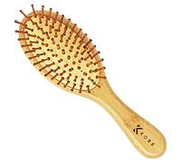 Kobe Bamboo ECO Cushion Paddle Brush - Sustainable Hair Brush With 7 Rows of Bamboo Pins - Smoothing Bamboo Brush for Blow Dry, Detangling & Straightening - For Long & Short Hair - Use Wet & Dry