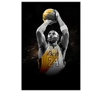 Kobe Bryant Canvas Wall Art Basketball Player Posters Wall Decor Sports Picture Modern Artwork for Boy Bedroom Decorations for Basketball Fan Memorabilia Gifts (16"×24" (40×60cm) Unframe)