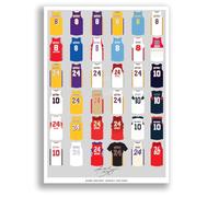 Kobe Bryant LA Lakers Los Angeles NBA Legend signed photo poster print picture display autograph memorabilia for basketball fans Gift (Jerseys A4 poster)