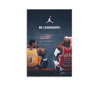 Kobe Bryant Michael JordanPoster Canvas Art Oil Painting Wall Painter Home Decorative Music Album Celebrity Decorative Painting Classical Decorative Wall ArtUnframe-style-1212x18inch(30x45cm)
