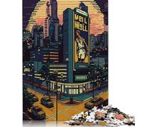 Kobe City Pixel Art Jigsaw Puzzles Puzzle for Adults Kids. 1000 Piece Impossible Challenge Toy Educational Game Home Decoration for Educational Games Gifts 1000pcs (75x50cm)