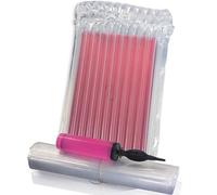 Kobe Flat Item Protectors - Leak-Free Bubble Sleeves for Mirrors, Tech & Artworks (37x23x2cm) - 10 Pack + Hand Pump - Compact Shock-Proof Packaging