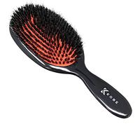 Kobe K80 Series Professional Dual-Bristle Cushion Paddle Brush - Boar Bristle Hair Brush - Smoothing Hair Brush for Blow Dry, Detangling & Straightening (Large)