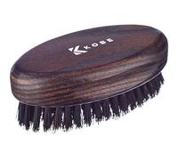 Kobe Palm Men's Military Style Boar Bristle Hair Brush/Beard Brush - Hand Sized Beard Brush for Men - Perfect for Beard Care - Works Well With Beard Oils (Dark Ash)