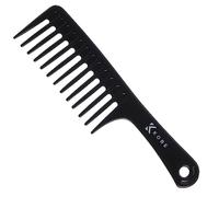 Kobe Professional Carbon Fibre Wide Tooth Comb, Compact Carbon Rake Comb, Coarse Teeth, Shatter-Proof, Anti-Static, Barbers, Salon Hairdresser Hair Care Tools For Men & Women, Super strong 24cm.