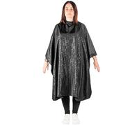 Kobe Professional Cutting Cape with Itch-Free Neoprene Seal Collar - Signature Black Pattern, Water-Resistant Salon Gown, Adjustable Snap Fasteners for Barbers & Stylists