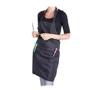 Kobe Professional Hairdresser's Black Tint or Dye Apron - Salon Quality, Water-Repellent, Adjustable Waist, Fits Most Sizes - Practical Hairdressing Apron for the Busy Salon or for Home Use