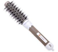 Kobe Professional Ionic Dual-Bristle Hairbrush - 25 mm Core - Heat-Retaining Ceramic Barrel with Boar & Nylon Bristles