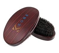 Kobe Professional Military Hair Brush/Beard Brush Grooming Kit For Men - Set of Two Brushes - Wood Grain - 100% Natural Boar Brsitle