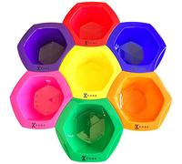 Kobe Professional Rainbow 7-piece hair Dye/Tint Bowls - Large Colorful Tint Bowl Set
