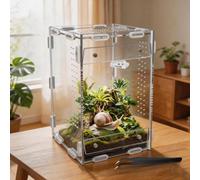 Kobeela Jumping Spider Enclosure, Acrylic Terrarium 11 x 12 x 20 cm