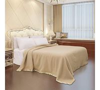 Kobelar Thick Warm Wool Blanket,100% Pure New Zealand Wool,Soft Wool Blanket Large Heavy,Wool Blanket Suitable for Bed and Camping,Queen Size/Double Size(Light Camel,108X90In)