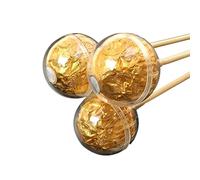 Kobeleen 100 Pieces/Set Clear Chocolate Ball Holder Plastic Round Ball Candy Packaging for Case Valentine Chocolate Wrappers Hold