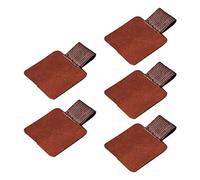 Kobeleen 5 Pieces/Set Elastic Pen Loop Holder Self-Adhesive Faux Leather Pen Holder Designed For Notebooks Pencil Holder Pencil Elastic Loop