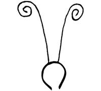 Kobeleen Adult Kids Long Ant Antenna Headband Insect Bug Black Hair Hoop Halloween