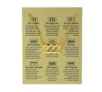 Kobeleen Angel Number Necklace 111 222 333 444 555 666 777 888 999 Old English Numerology Number Necklace Gold Minimalist Pendant, As Picture Shows