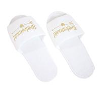 Kobeleen Bride Slippers Wedding Slippers Bridal Shower Gift for Bride,Bridal Party Slippers Fuzzy Hotel Disposable Slippers