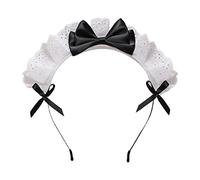 Kobeleen Japanese Hair Accessories Ruffled Lace Sweet Bowknot Gothic French Maid Headband Anime Victorian Cosplay Costume