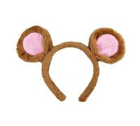 Kobeleen Soft Bear Ears Headbands Plush Mouse Ears Hair Hoop for Washing Face Cartoon Animal Hairbands Halloween Costume