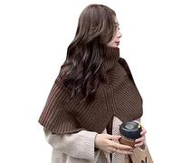 Kobeleen Winter Knitted Fake Collar Scarf Shoulder Wrap Women Turtleneck Knitted False Collar Warm Windproof Detachable Scarf