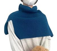 Kobeleen Winter Knitted Fake Collar Scarf Shoulder Wrap Women Turtleneck Knitted False Collar Warm Windproof Detachable Scarf