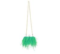 Kobeleen Women's Evening Clutch Bag Ostrich Feather Chain Shoulder Bag Banquet Wedding Purses Handbag Crossbody Bags for Party