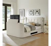 Koble Wafer Double Smart TV Bed - Cream