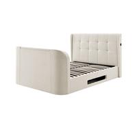 Koble Wafer Smart TV Double Bed Side Opening Ottoman Cream Koble Cream Double