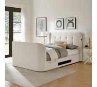 Koble Wafer Kingsize Smart TV Bed - Cream